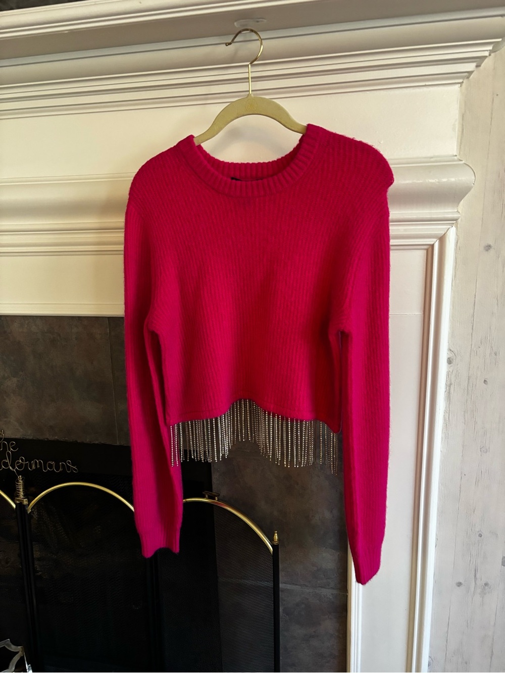 House of Harlow 1960 Vibrant Hot Pink Ribbed Knit Sweater